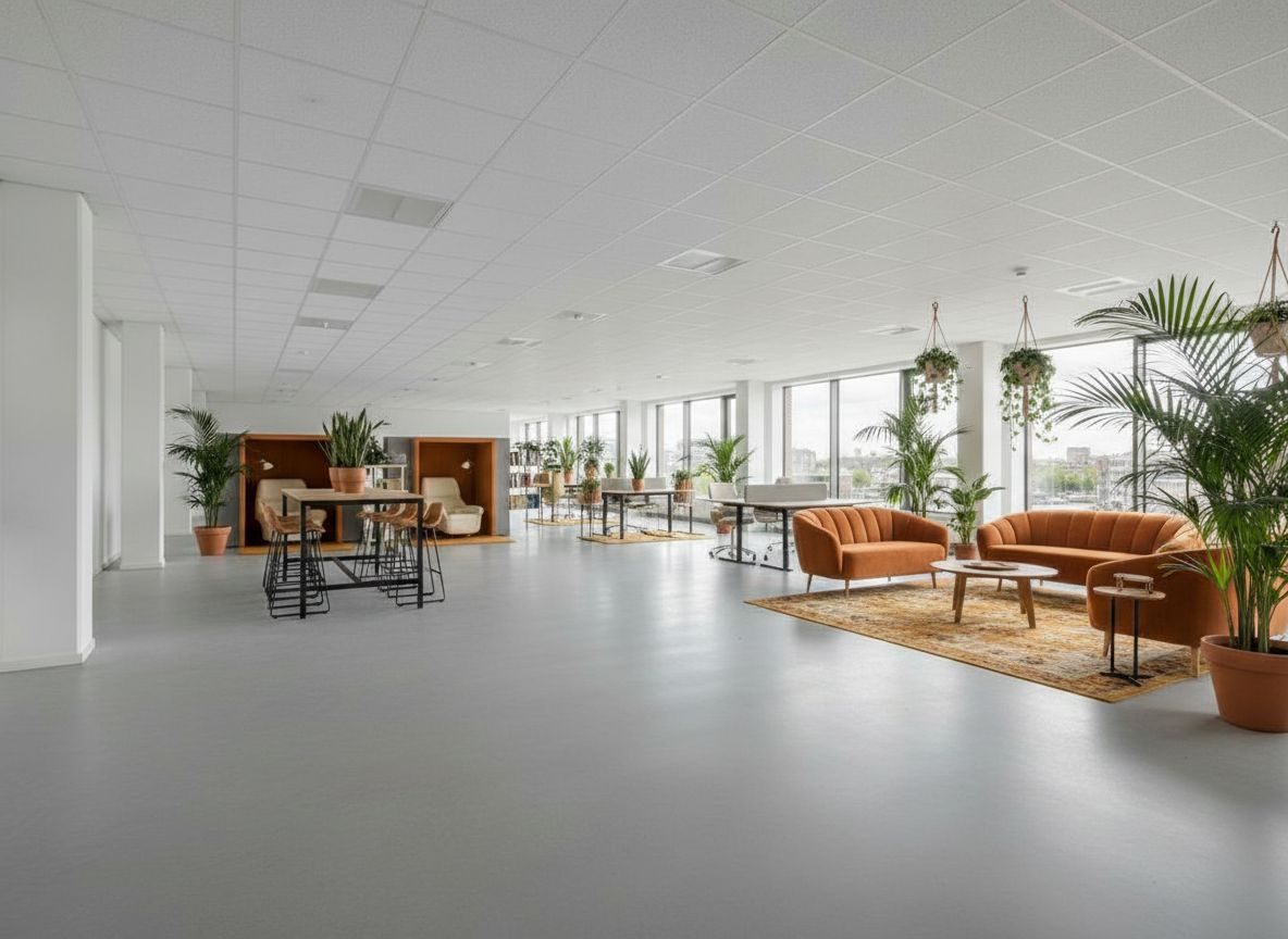Dieselbe Bürofläche — drei Nutzungen — Flexible Arbeitsplätze