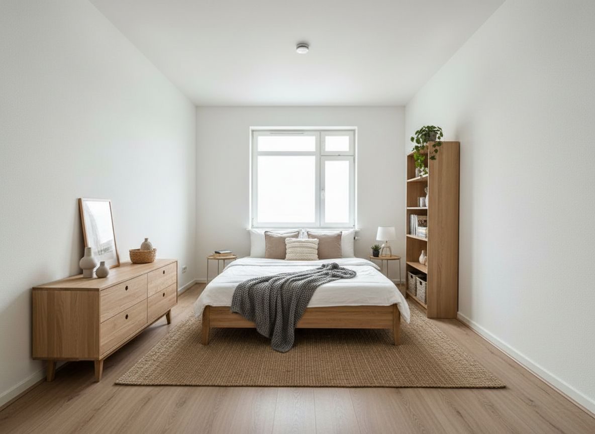 Derselbe leere Raum — drei Funktionen — Als Schlafzimmer