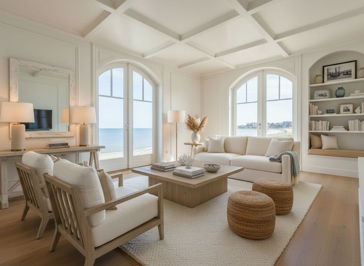 Küstenhaus mit Wintergartentüren — Hamptons