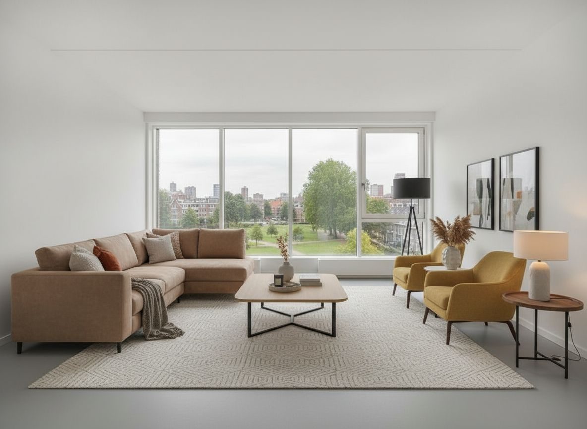 Leeg nieuwbouwappartement — resultaat: Modern (echte tooloutput)