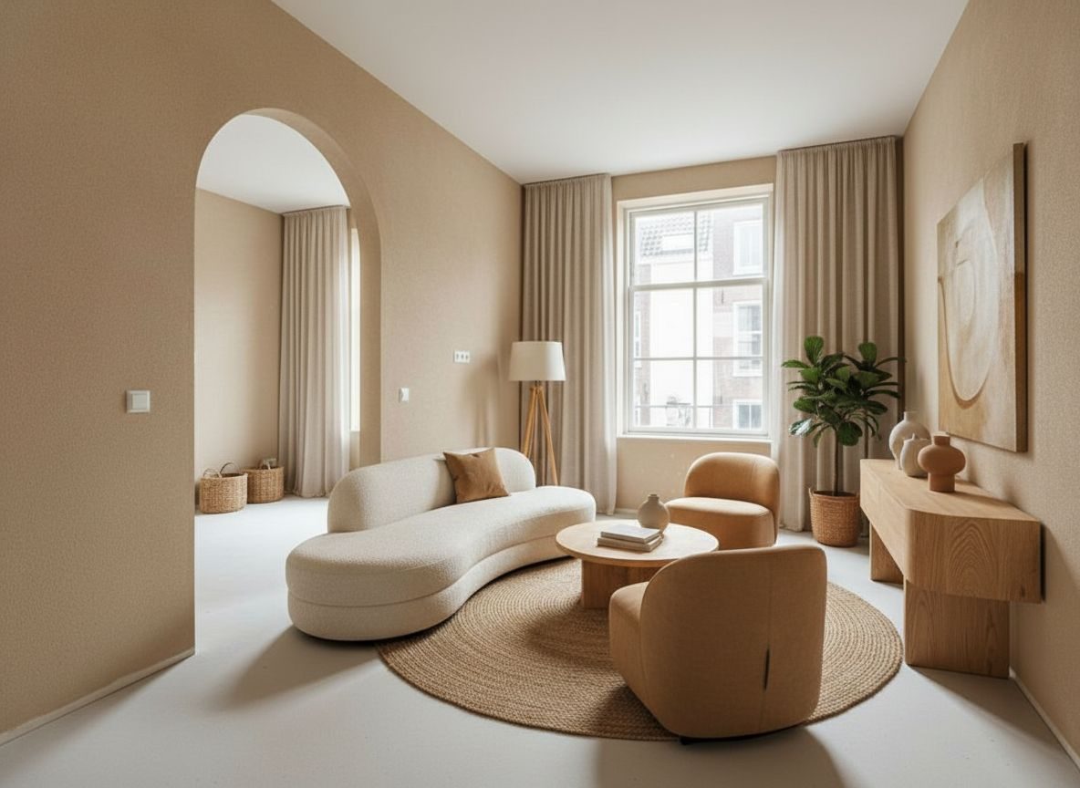 Apartment mit Rundbogendurchgang — Organic Modern