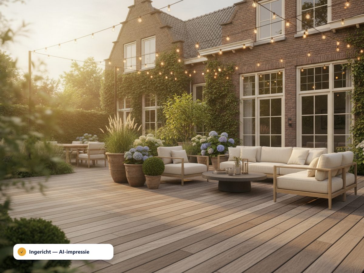 Garten & Terrasse eingerichtet (Illustration)